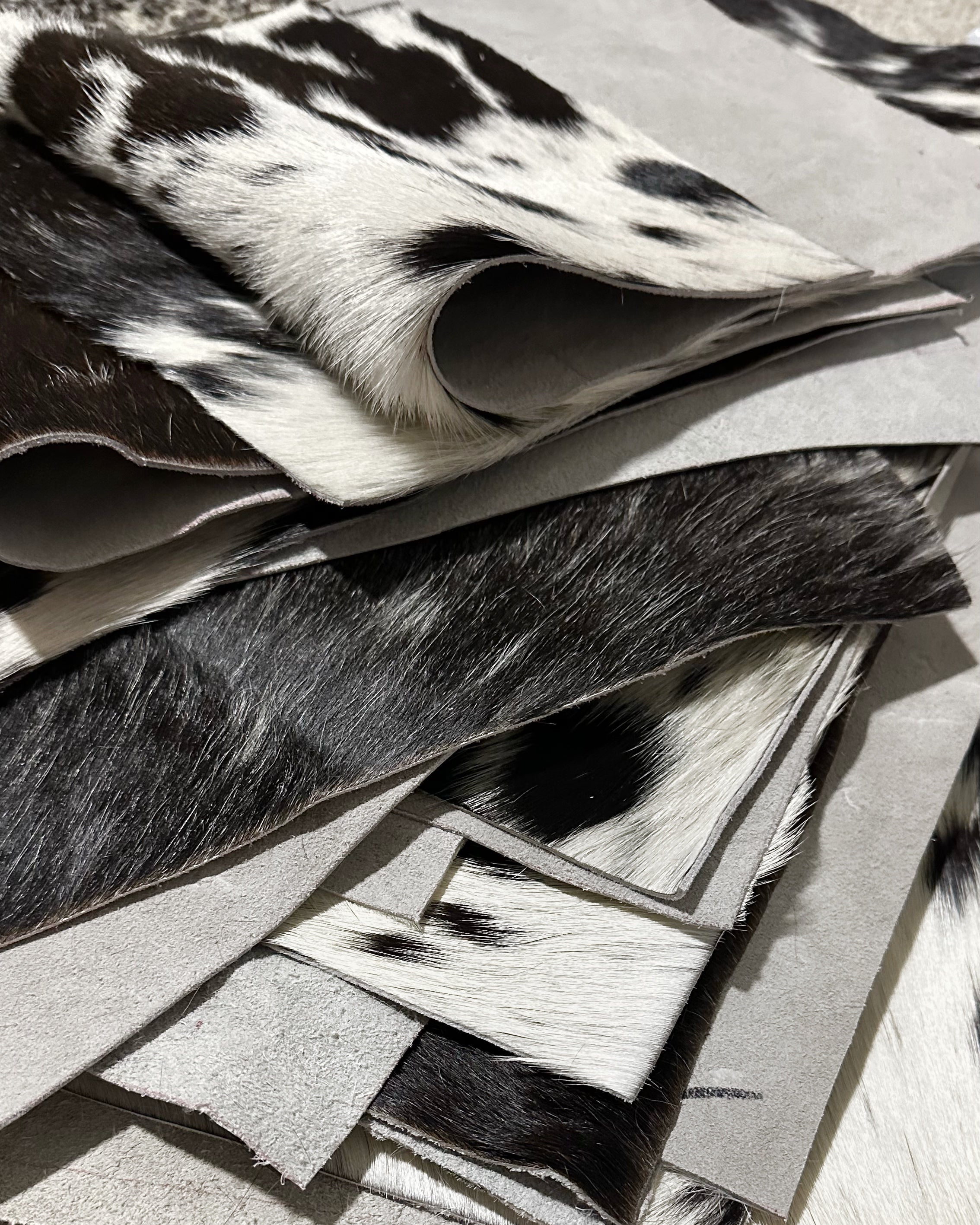 cowhide scraps - SHIPS FREE