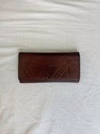 orb wallet in brown leather