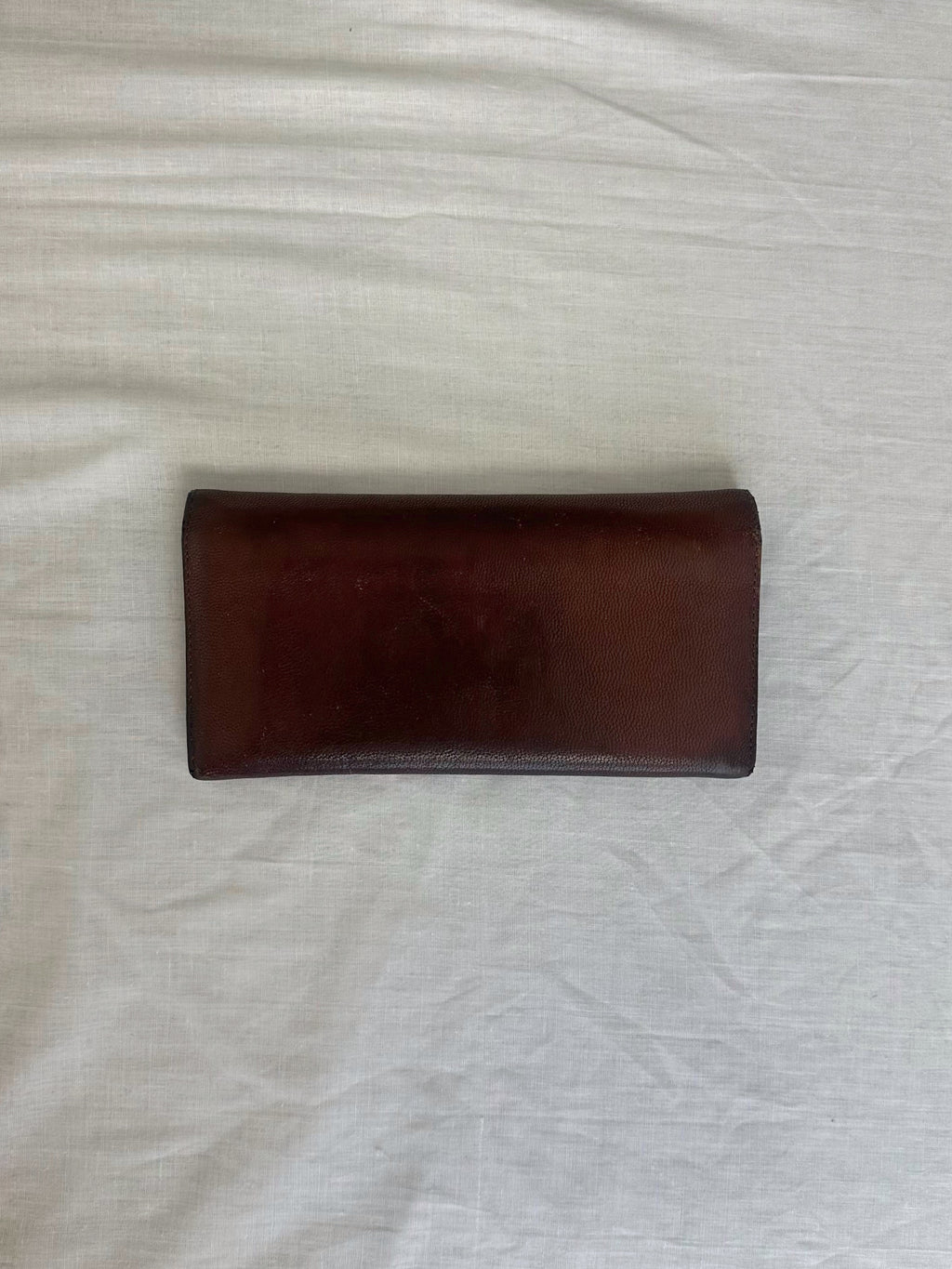 orb wallet in brown leather