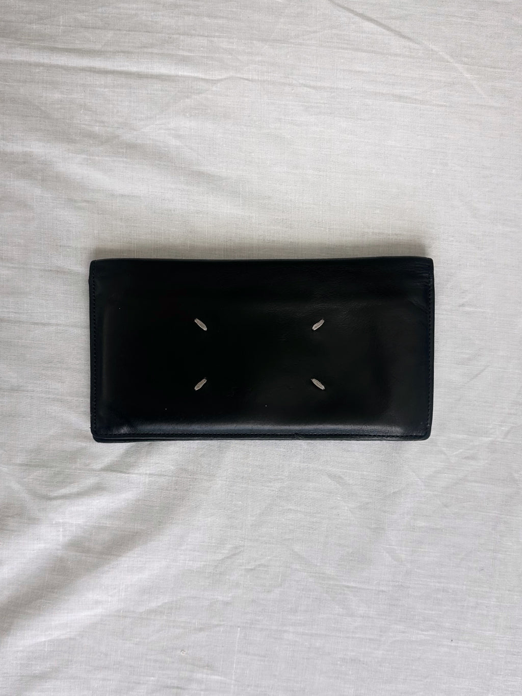 4-stitch wallet in black