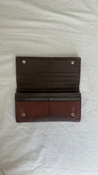 orb wallet in brown leather